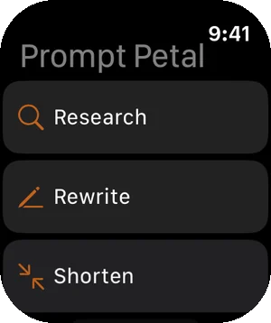 Your prompts on Apple Watch