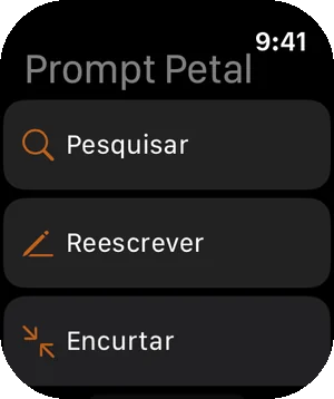 Seus prompts no Apple Watch