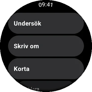 Dina prompter på en Wear OS-klocka