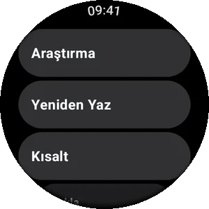 Wear OS saatinde promptların